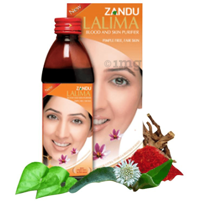 Zandu Lalima Blood and Skin Purifier Syrup | Improves Skin Glow & Reduces Pimples