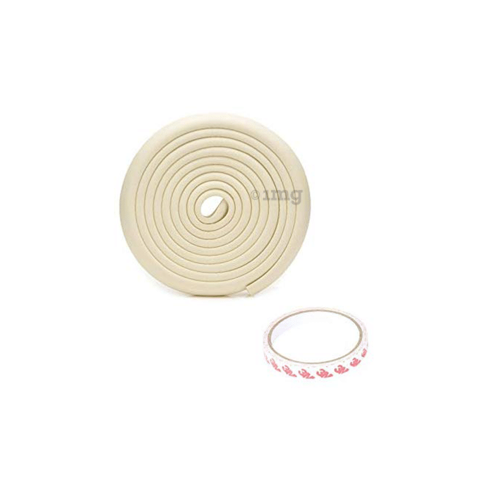 Safe-O-Kid Unique High Density L-Shaped 5mtr Long 1 Edge Guard Strip with 4 Corners White