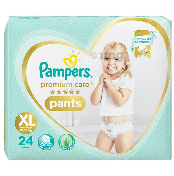 Pampers Premium Care Pants with Aloe Vera & Cotton-Like Softness | Size XL