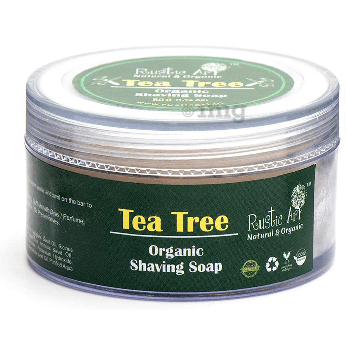 Rustic Art Tea Tree Organic Shaving Soap