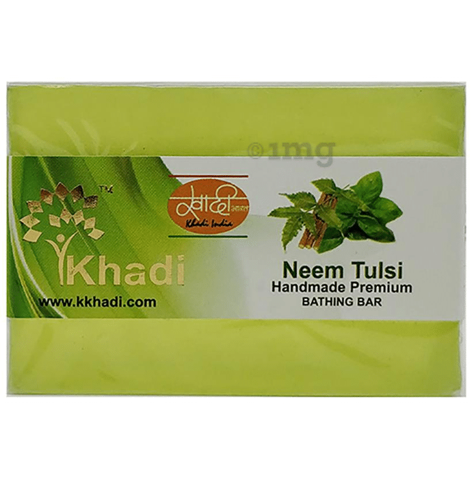 Khadi India Neem Tulsi Handmade Premium Bathing Bar