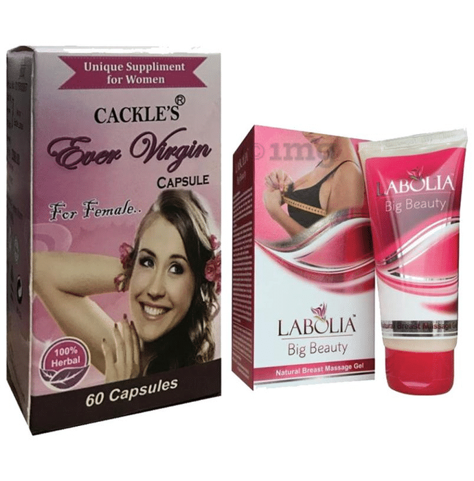Cackle's Combo Pack of Ever Virgin 60 Capsule & Big Beauty Massage Gel 50gm