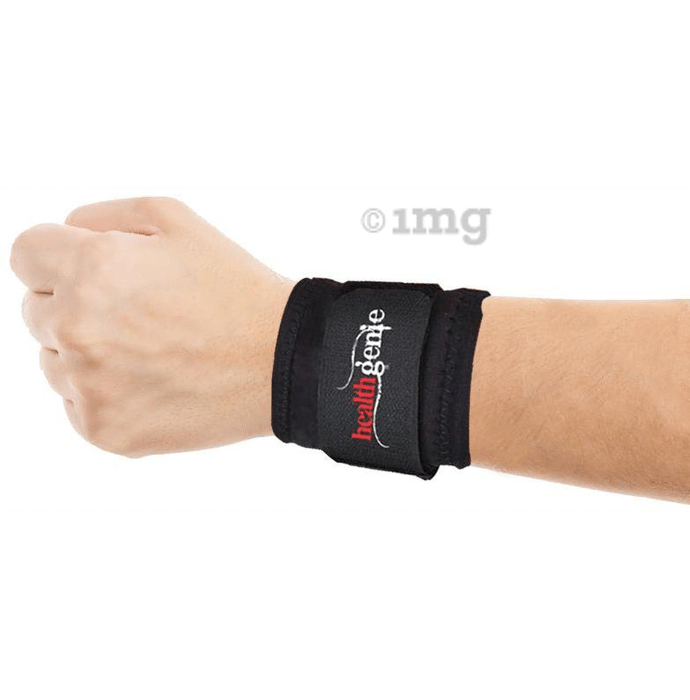 Healthgenie One Size Adjustable Wrist Support Black