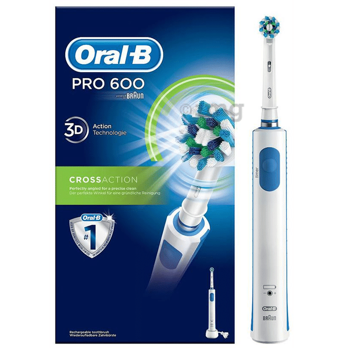 Oral-B Pro 600 Braun Cross Action Electric Rechargeable Toothbrush