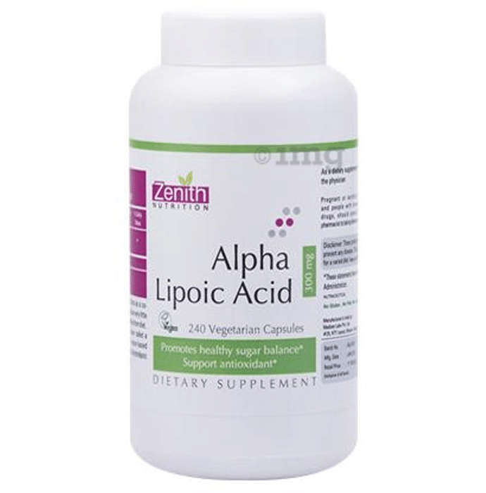 Zenith Nutrition Alpha Lipoic Acid 300mg Capsule