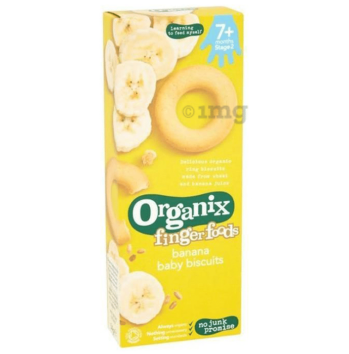 Organix Finger Foods Baby Biscuits Banana