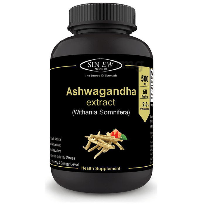 Sinew Nutrition Ashwagandha Supports General Wellness 500mg Tablet