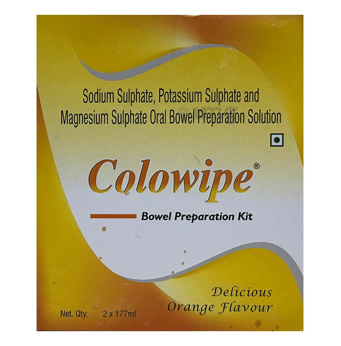 Colowipe Bowel Preparation Kit (177ml Each Bottle) Orange