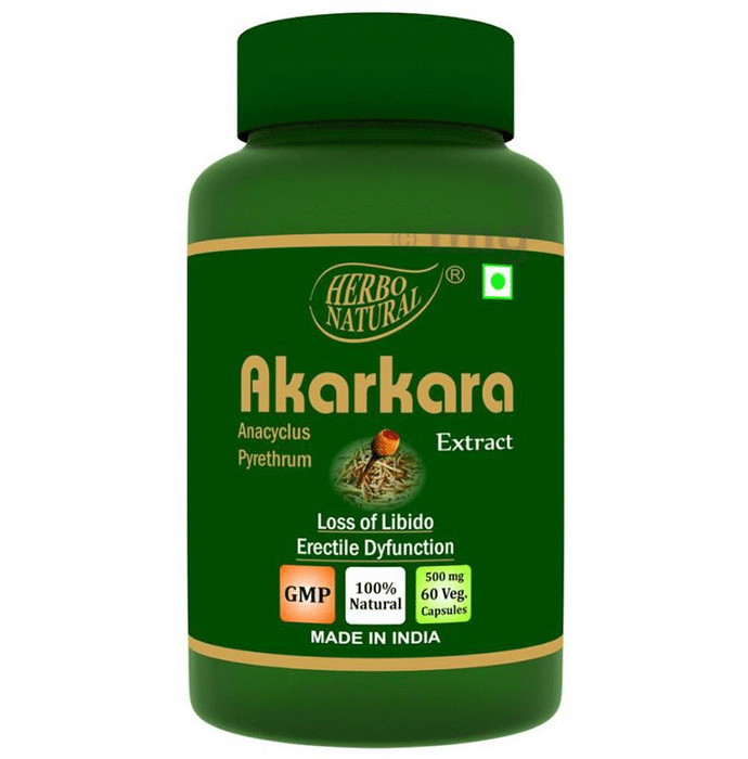 Herbo Natural Akarkara (Anacyclus Pyrethrum) Extract 500mg Veg Capsule