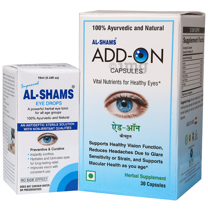 Al-Shams Combo Pack of Eye Drop 10ml & Add-On 30 Capsule