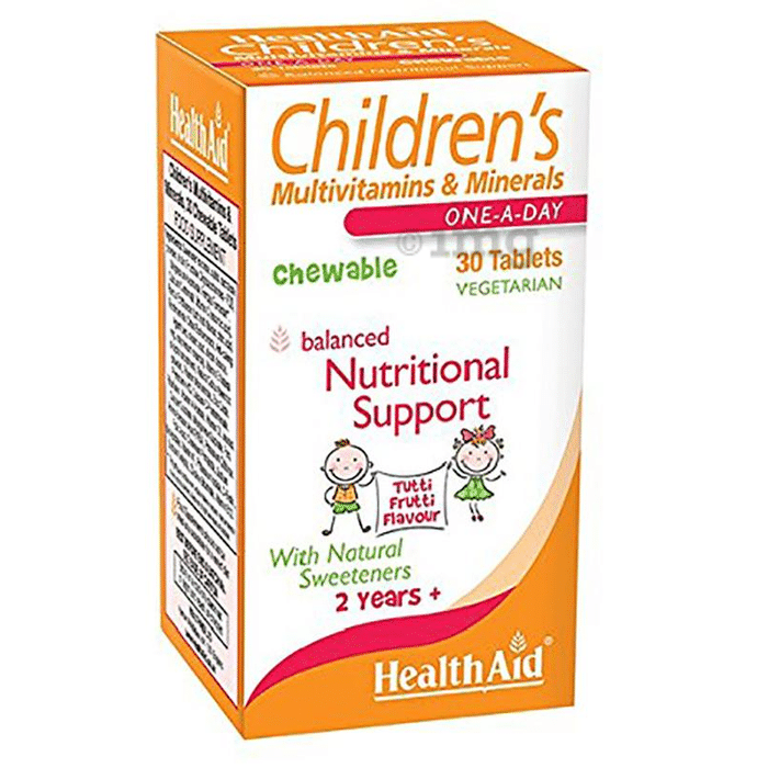 Healthaid Childrens Multivitamins & Minerals Chewable Tablet Tutti Frutti