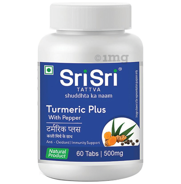Sri Sri Tattva Turmeric Plus 500mg Tablet | For Immunity & Antioxidant Support