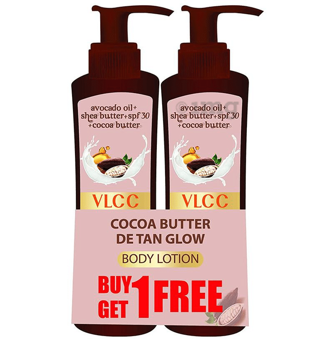 VLCC Cocoa Butter Detan Glow Body Lotion 400ml Each (Buy 1 Get 1 Free)