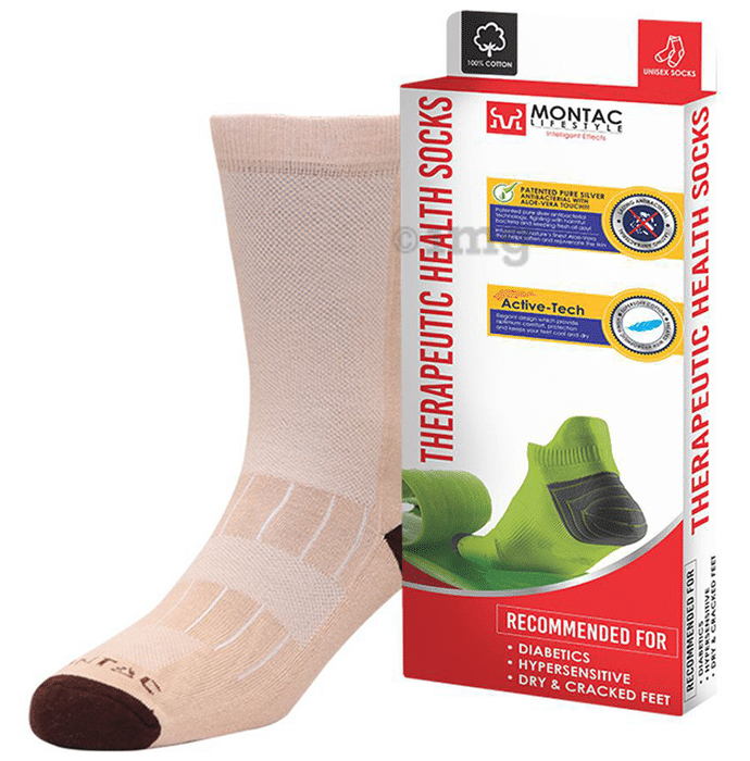 Montac Lifestyle Therapeutic Health Socks Beige