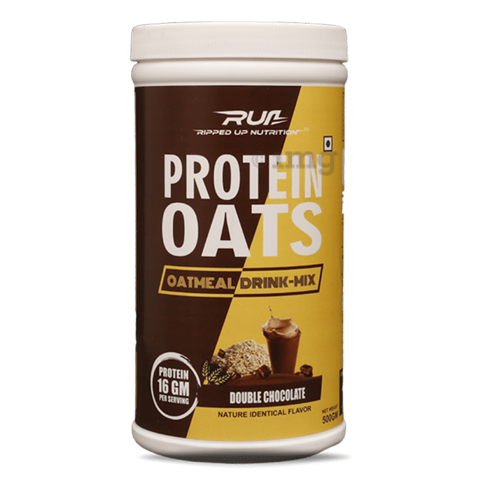 Ripped Up Nutrition Protein Oats Oatmeal Drink-Mix Double  Chocolate