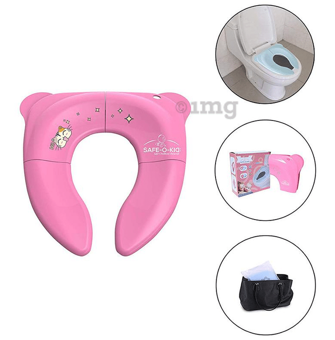 Safe-O-Kid Foldable Baby Toilet/Potty Seat Cover Pink