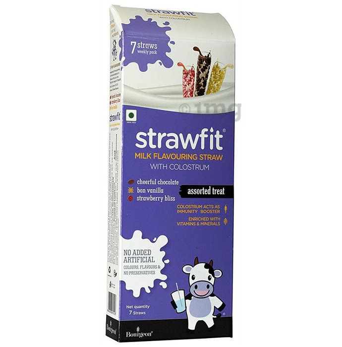 Strawfit Milk Flavouring Straw with Colostrum Assorted Treat