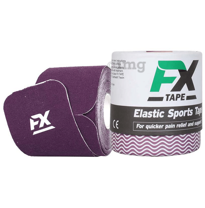 FX Elastic Sports Tape (20 Precut) 10 inch Purple