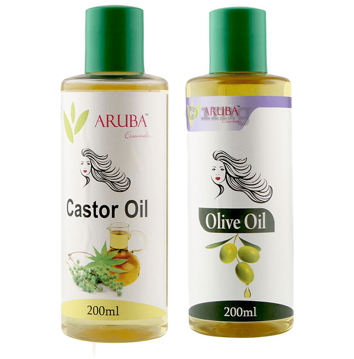Aruba Essentials Combo Pack of Castor Oil 200ml & Olive Oil 200ml