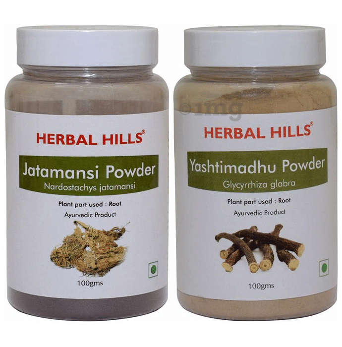 Herbal Hills Combo Pack of Jatamansi & Yashtimadhu Powder (100gm Each)