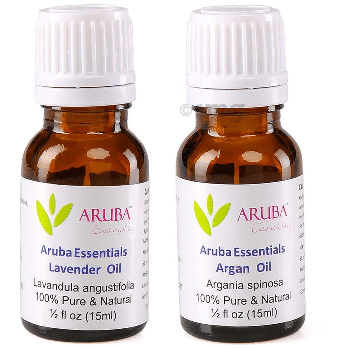 Aruba Essentials Combo Pack of Lavender Oil & Argan Oil (15ml Each)
