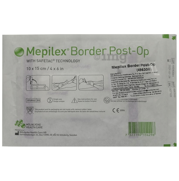 Mepilex Border Post-Op Dressing 10cm x 15cm