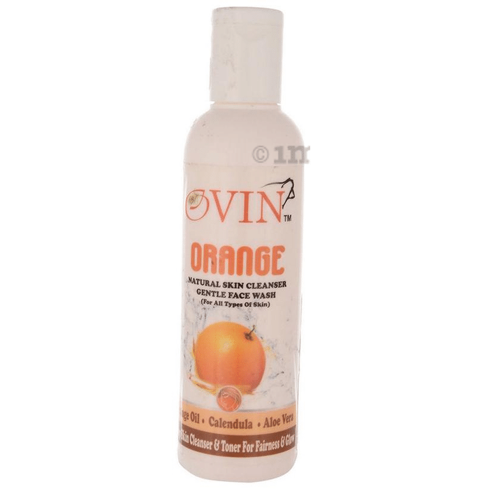 Ovin Gentle Herbal Face Wash for Glow, Acnes, Pimples Oily to Extremely Oily Skin Orange