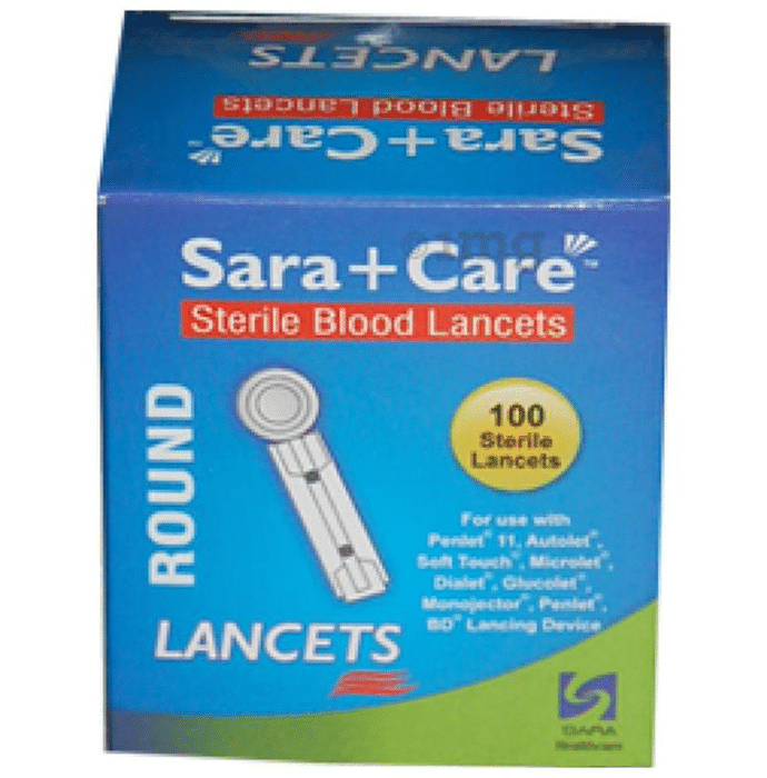 Sara+Care Plastic Needle Lancets (Only Lancets) Round