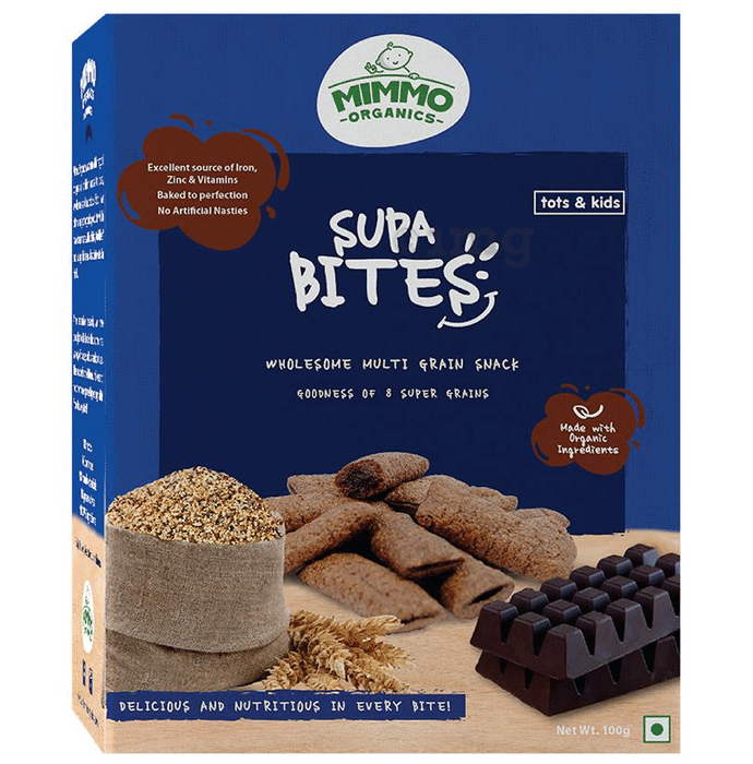 Mimmo Organics Supa Bytes Tots & Kids Wholesome Multi Grain Snack 24 Months Plus (100gm Each)