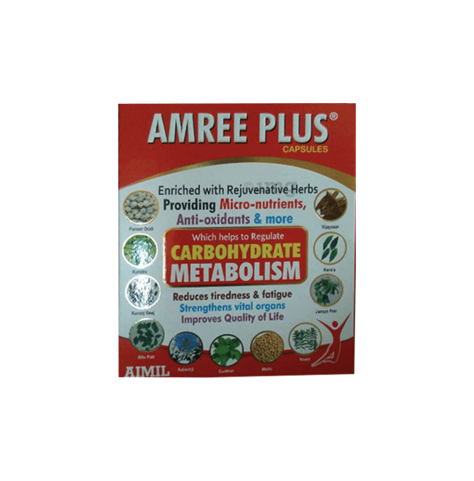 Aimil Pharmaceuticals Amree Plus Capsule | Regulates Carbohydrate Metabolism & Reduces Fatigue