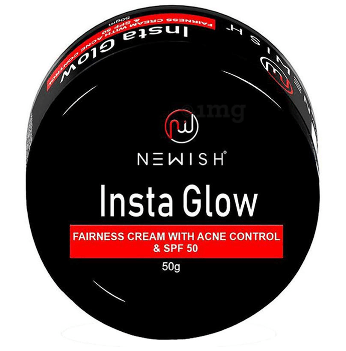 Newish Insta Glow Fairness Cream with Acne Control SPF 50
