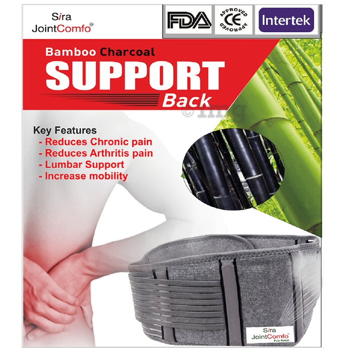 Sira Bamboo Charcoal Support Back Belt Large