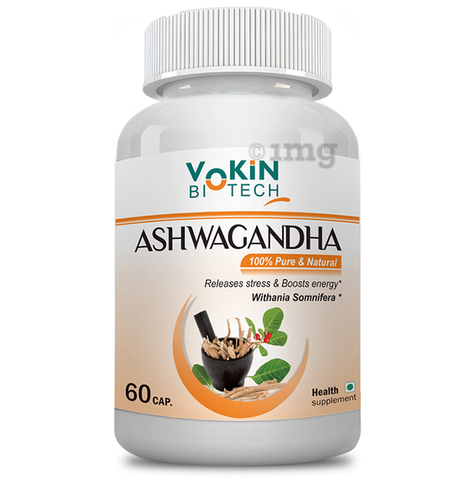 Vokin Biotech Pure Herbs Ashwagandha (Withania Somnifera) Capsule