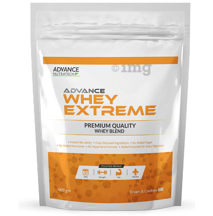 Advance Nutratech Whey Extreme Protein Powder Cream and Cookie