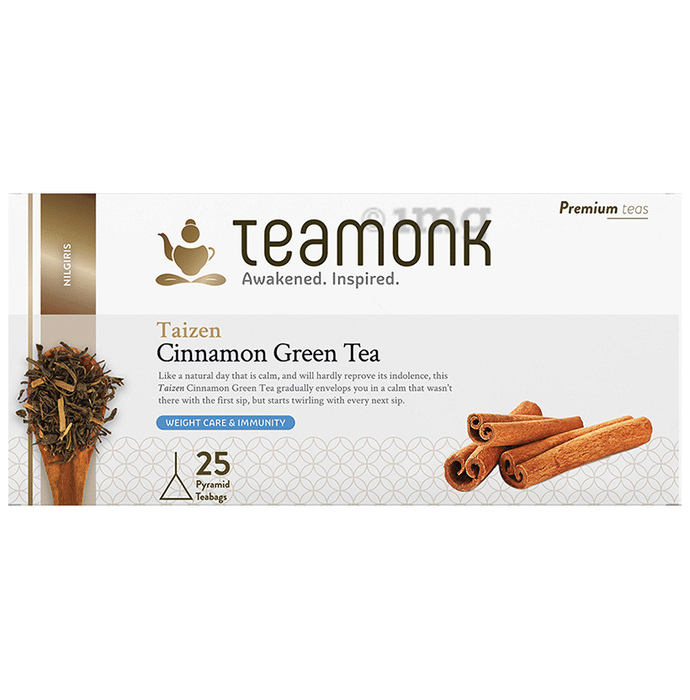 Teamonk Nilgiris Green Tea Bag (2gm Each) Cinnamon