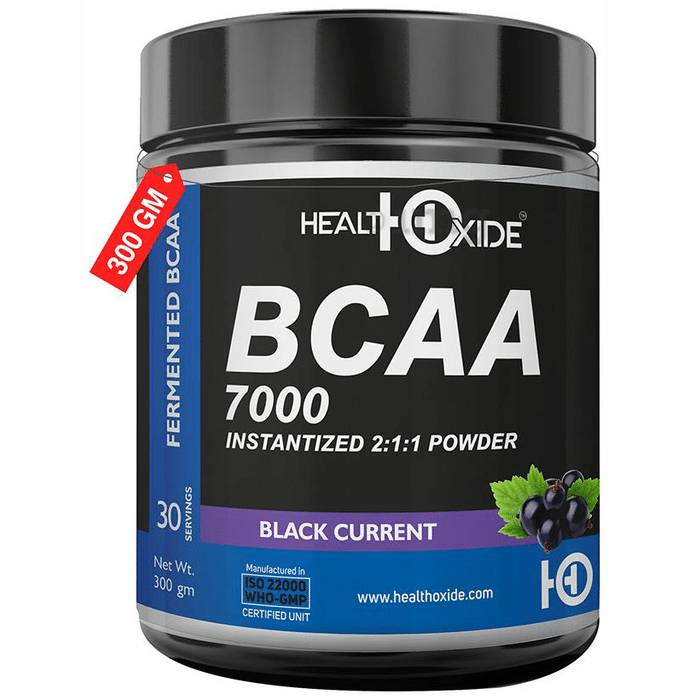 HealthOxide BCAA 7000 Instantized 2:1:1 Powder Black Current