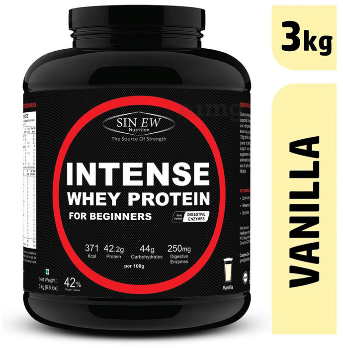 Sinew Nutrition Intense Whey Protein for Beginners with Digestive Enzymes Vanilla