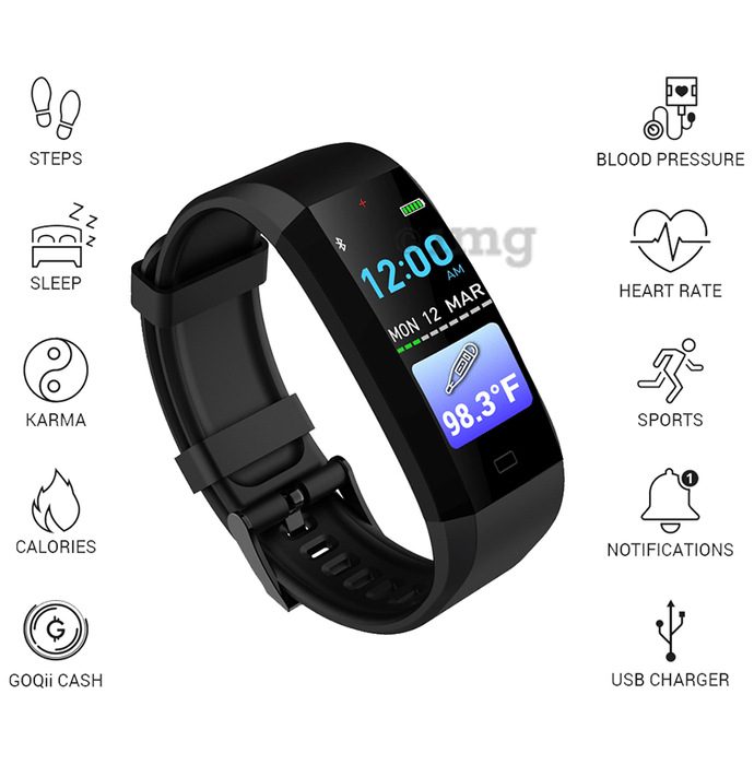 Body Temperature Goqii Smart Vital Fitness Review Fitness Tracker
