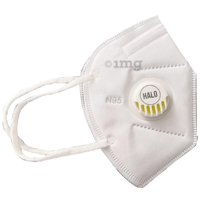Halo N95 Protective Face Mask White with Breathing Valve