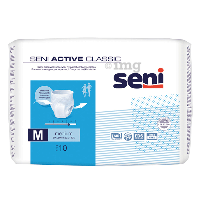 Seni Active Classic Elastic Disposable Underwear Medium