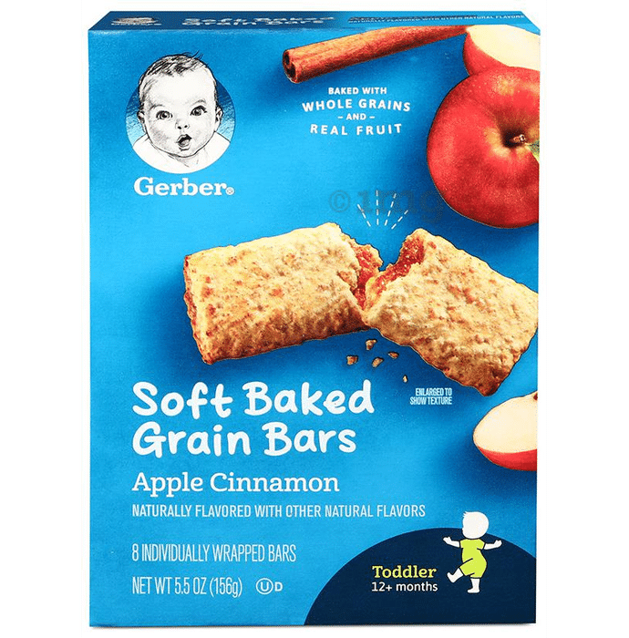 Gerber Soft Baked Grain Bars Toddler 12+ Months Apple Cinnamon