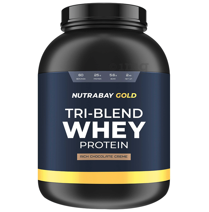 Nutrabay Gold Tri-Blend Whey Protein Rich Chocolate Creme