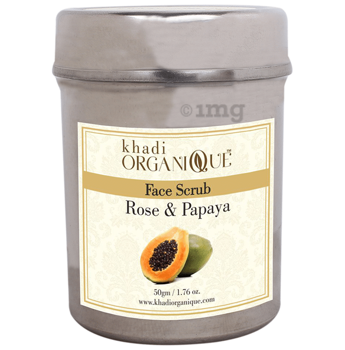 Khadi Organique Rose and Papaya Natural Face Scrub