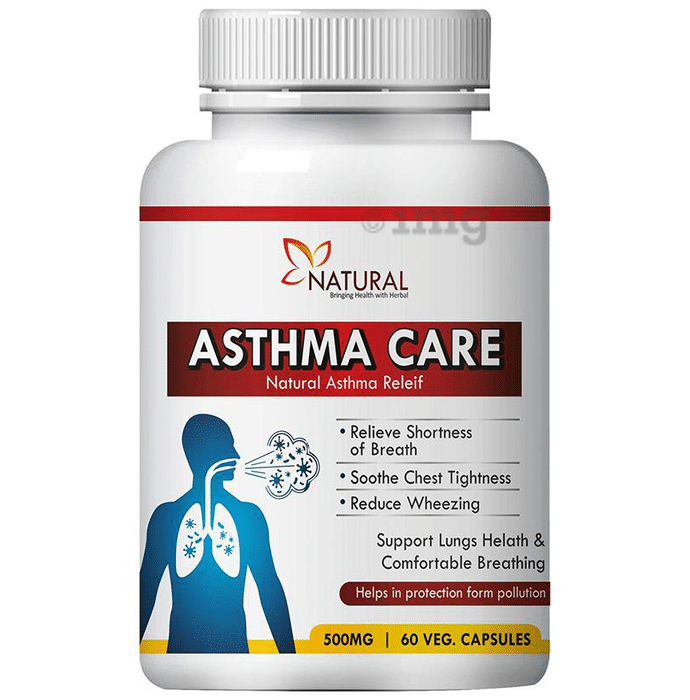Natural Asthma Care 500mg Veg Capsule