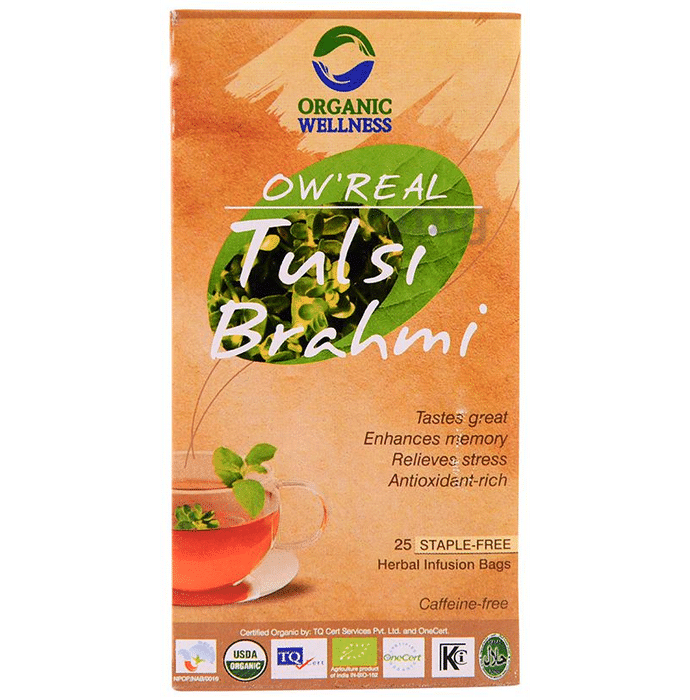 Organic Wellness OW' Real Tulsi Herbal Infusion Bags Brahmi