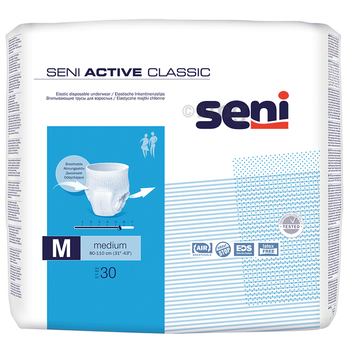 Seni Active Classic Elastic Disposable Underwear Medium