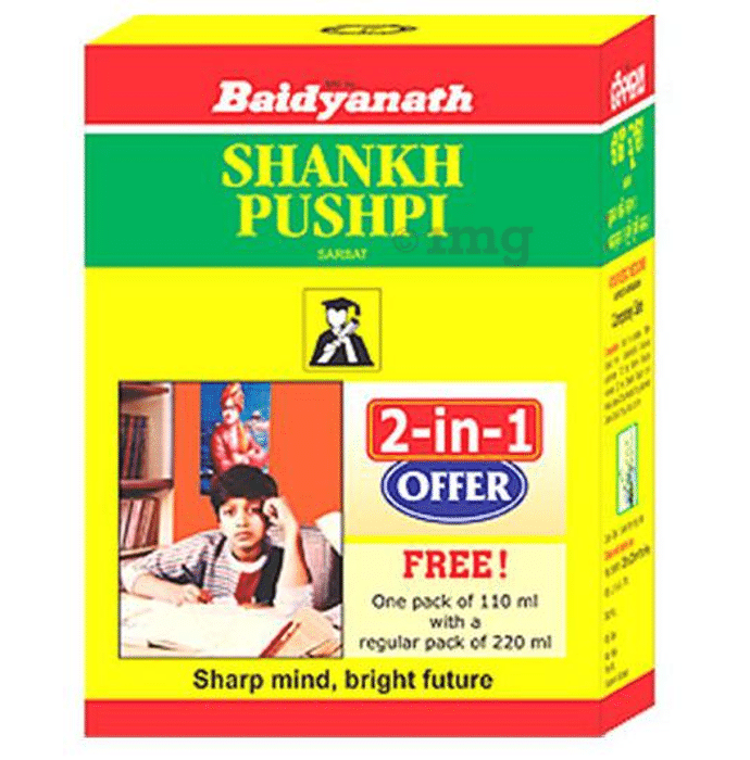 Baidyanath Shankhpushpi Sarbat 2-in-1 Offer( 220 ml with Free 110ml)