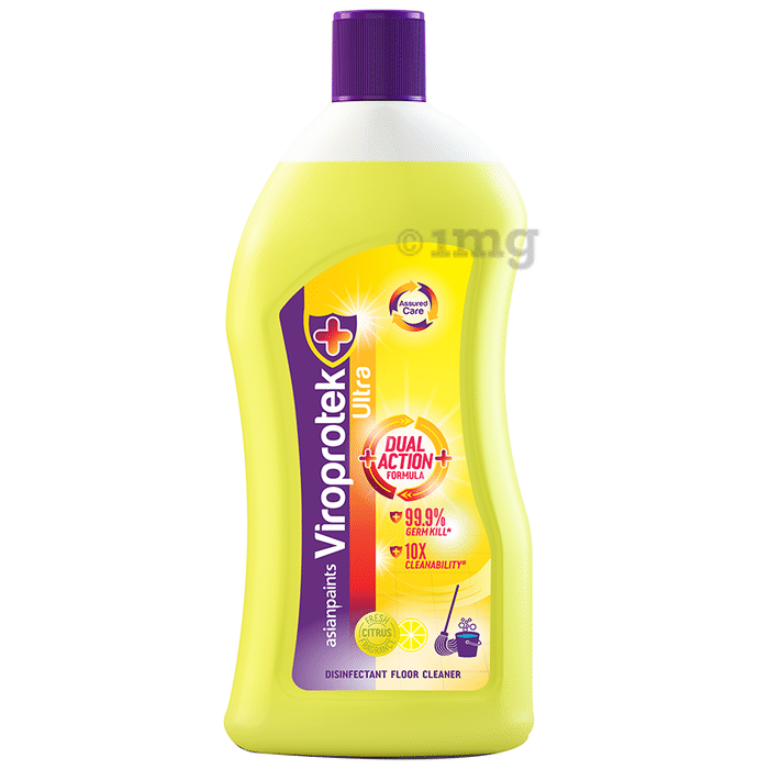 Asianpaints Viroprotek Ultra Disinfectant Floor Cleaner (500ml Each) Citrus