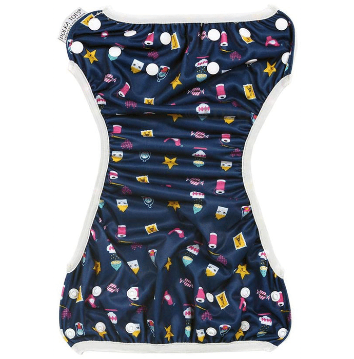 Polka Tots One Size Adjustable Reusable and Washable Baby Swim Diaper Mix Design