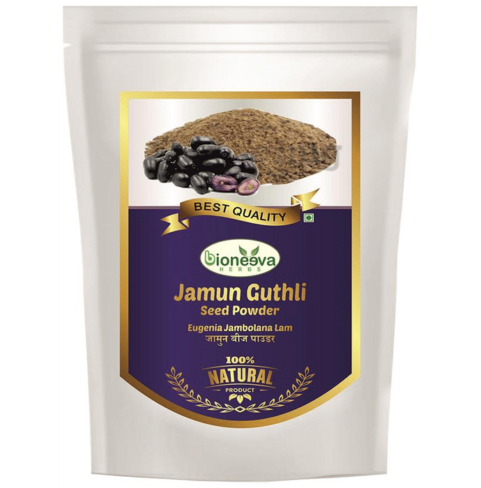 Bioneeva Herbs Jamun Guthli Seed Powder (Eugenia Jambolana Lam)